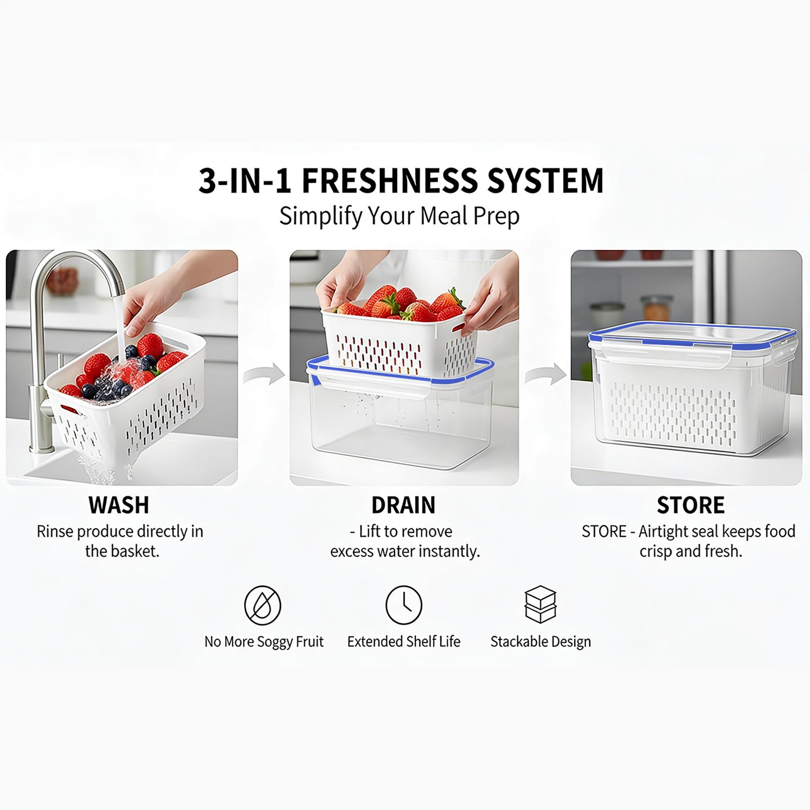 Food Storage Plastic - 4 in 1 食品保存容器 4 in