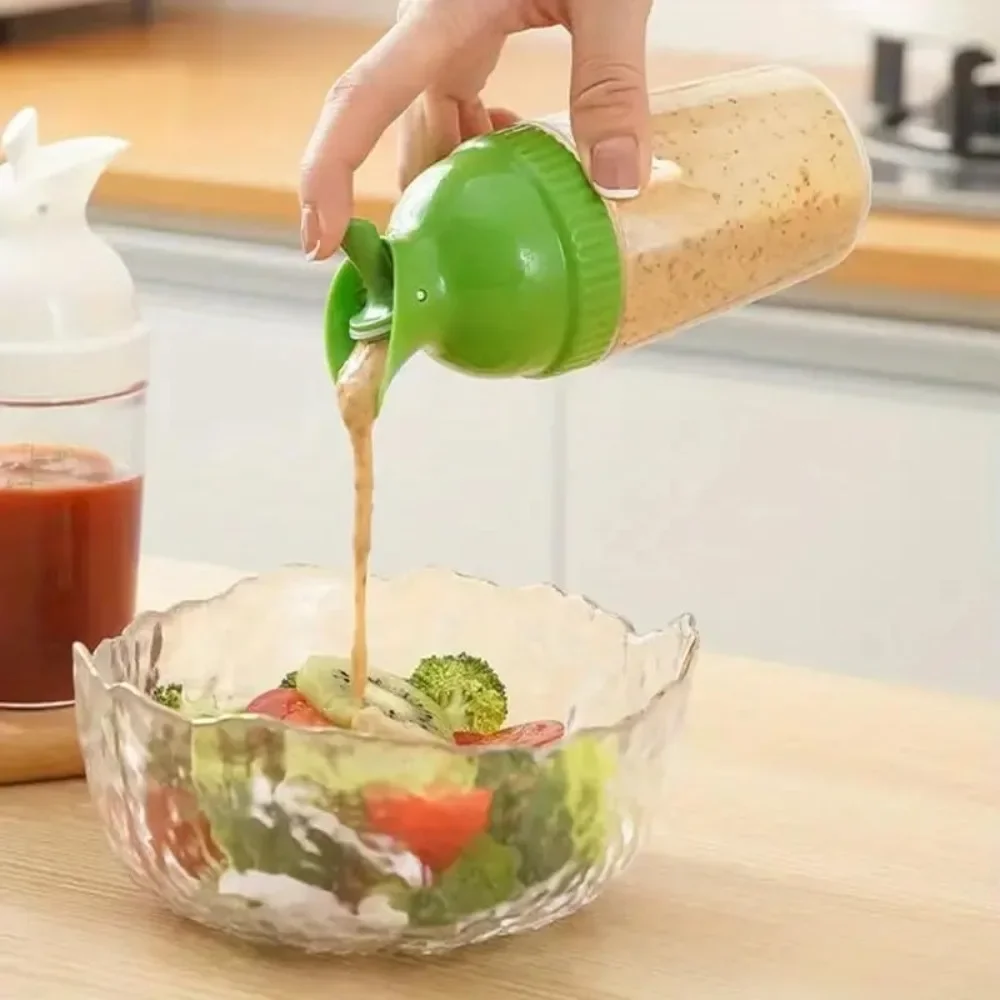 Salad Dressing Bottle - ニュース キッチンガジェット 漏れ防止サラダドレッシングシェーカー 200ml ボトル 2025
