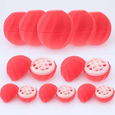 Egg Storage Holder - 10個入りリップバーム球体容器、詰め替え可能なプラスチック製卵型トラベル収納ホルダー、小型空リップスティックチューブ、携帯用ギフト