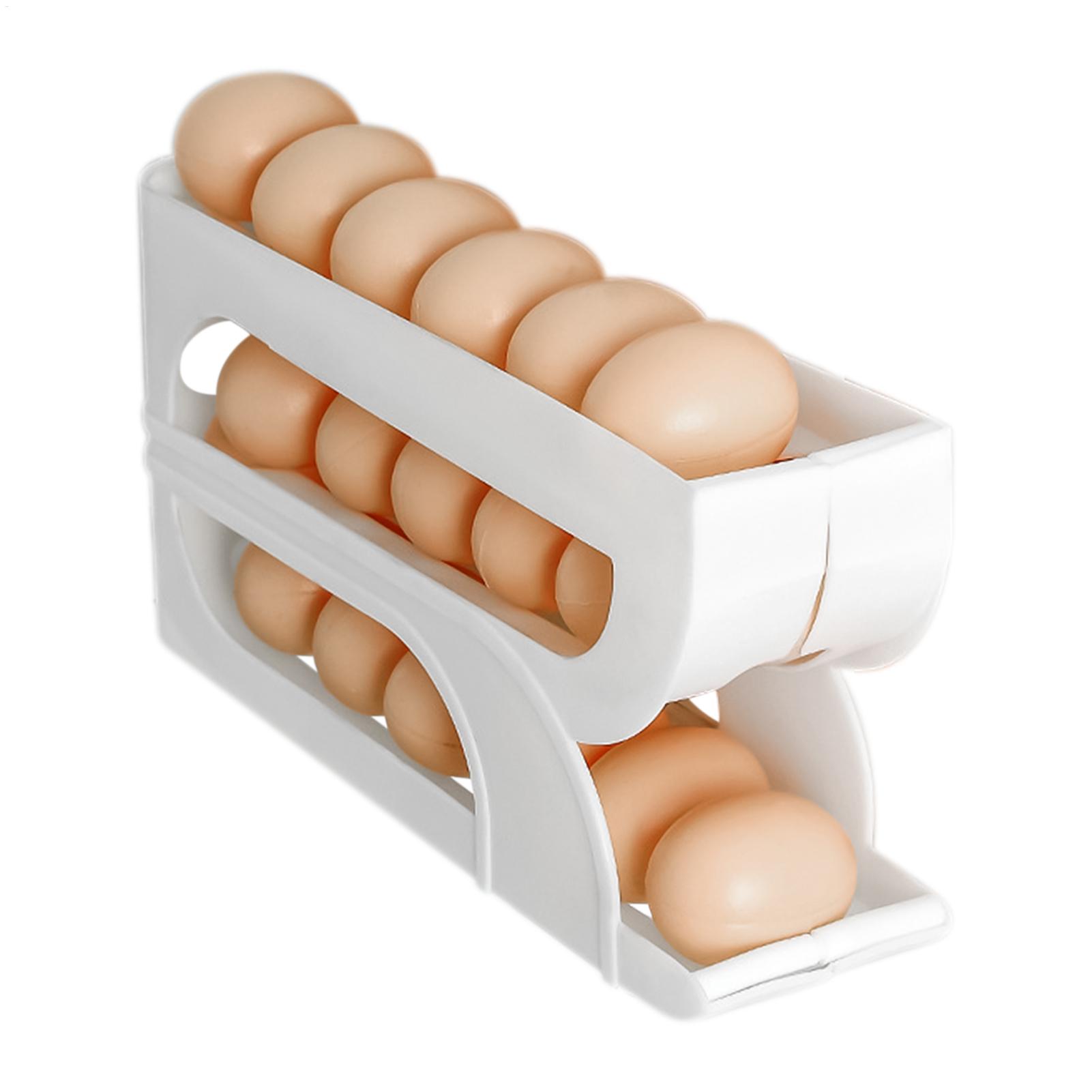 Egg Storage Holder - 自動卵回転式ラック 新型家庭用キッチン専用 卵回転式ラック 省スペース 大容量 卵オーガナイザーラック