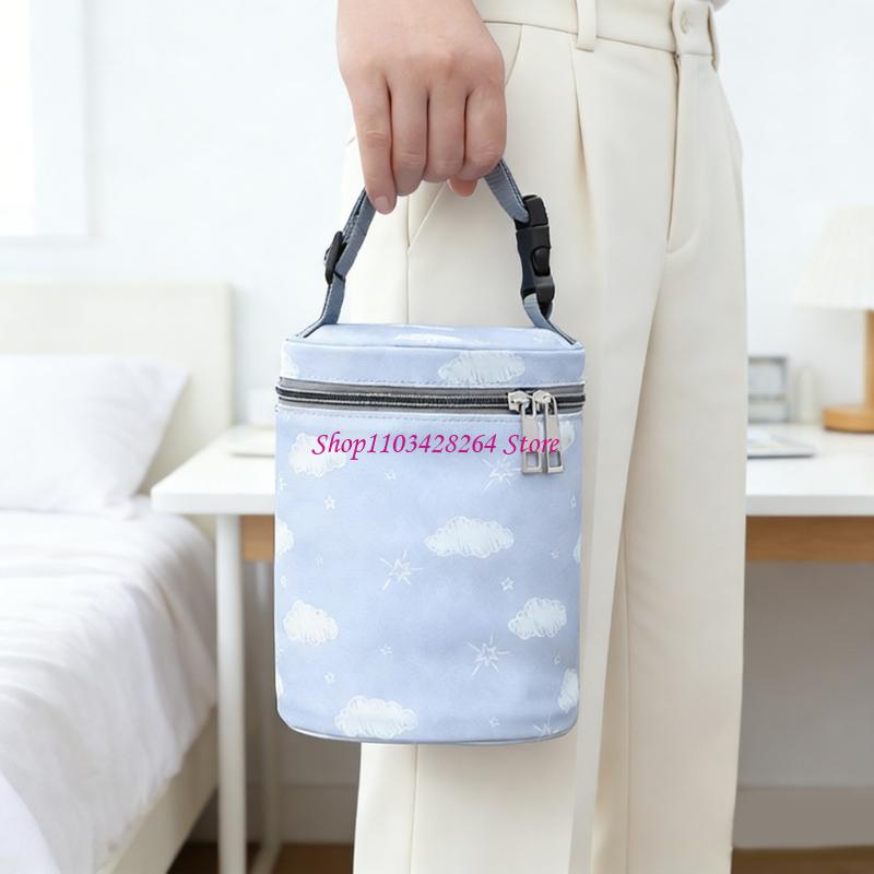 Food Storage To Keep Warm - 漫画のプリント絶縁ボトルホルダースリーブ幼児用ポリエステル生地ウォーキングや通勤中に持ち運びが簡単