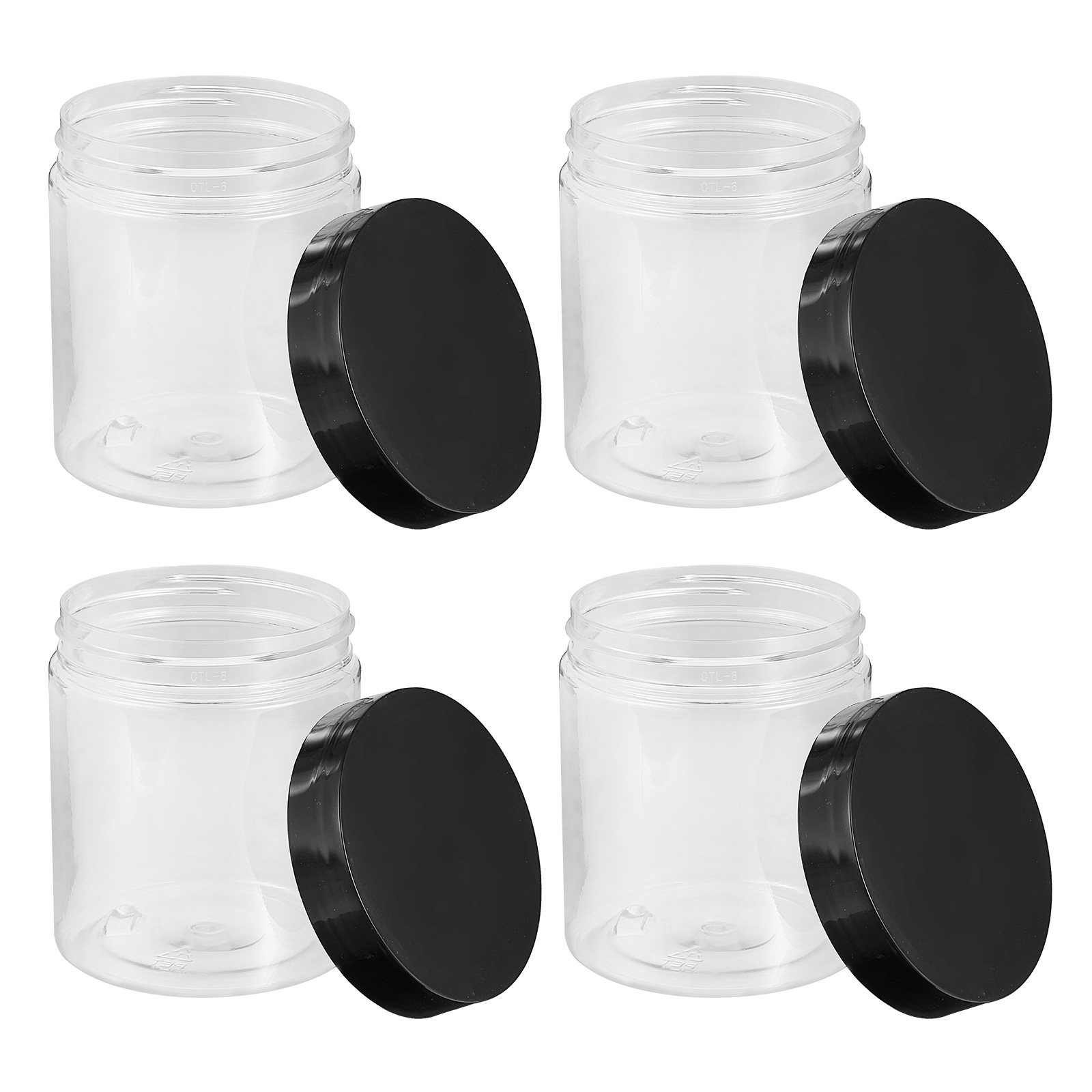 Food Storage Jars Plastic - 12個入り透明プラスチック保存容器 密閉容器 食品保存オーガナイザー キッチンパントリー キャンディー・穀物・ナッツホルダー
