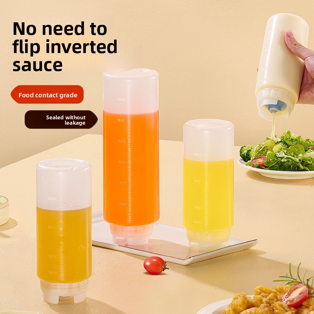 Salad Dressing Bottle - 新製品 360/700/1000ml スクイーズソースボトル プラスチック製 大容量 トマトケチャップディスペンサー