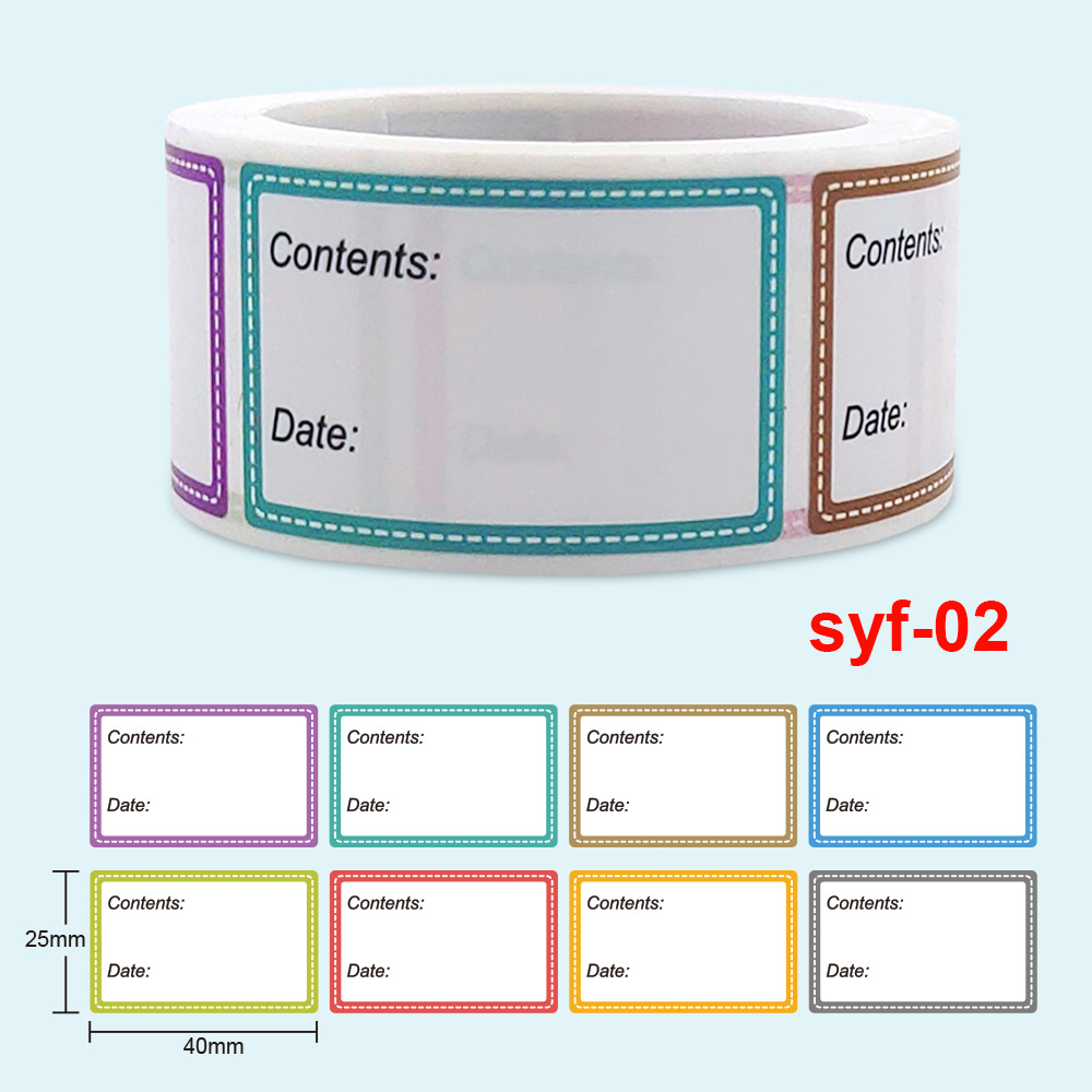 Food Storage Labels - 安全な日付食品カタログ保管自己粘着ラベルステッカーキッチン冷蔵庫空白ラベルステッカーオフィス文具