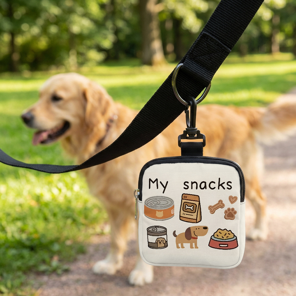 Food Storage Organiser - 新しい漫画風の猫用フードバッグ、犬の足跡柄のドッグフードバッグ、動物用スナックバッグ、外出用携帯ドッグフードバッグ、ペット用スナックバッグ