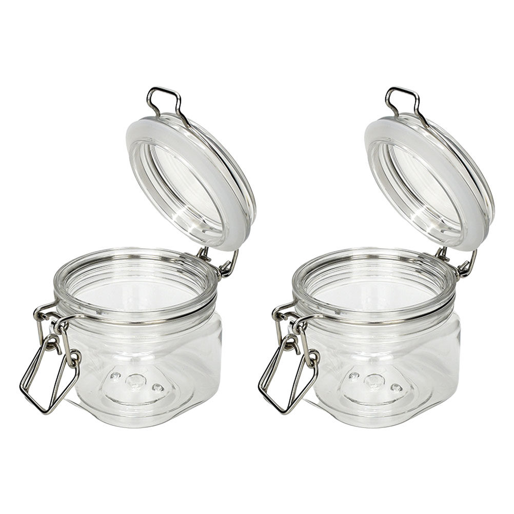 Food Storage Jars Plastic - 2 個の密封された保存瓶透明蜂蜜ボトル多機能キッチン容器食品保存用ジャム茶穀物米ナッツ