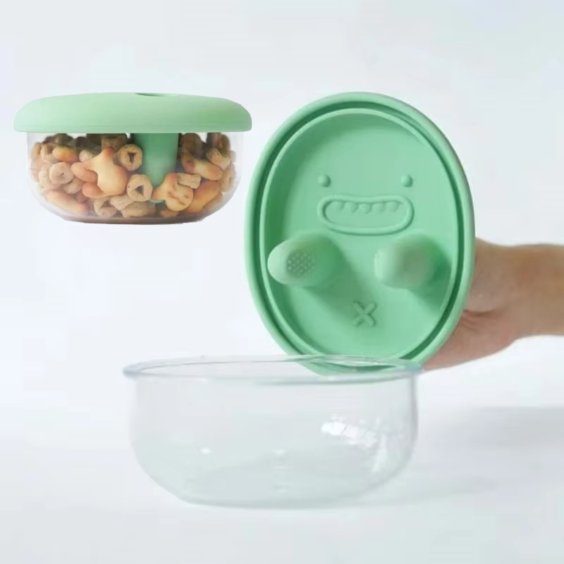 Salad Dressing Bottle - 手を清潔に保つシリコン蓋付きランチボックスポータブルキャンプピクニックサラダボウル食品保存容器ランチボックス学生オフィス