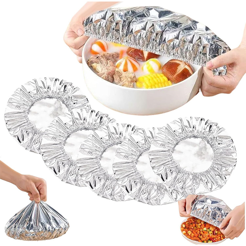 Food Storage To Keep Warm - アルミホイル食品断熱カバー、保温ラップ、食事用保温カバー、ボウル、プレート、残り物の保管用テーブルカバー
