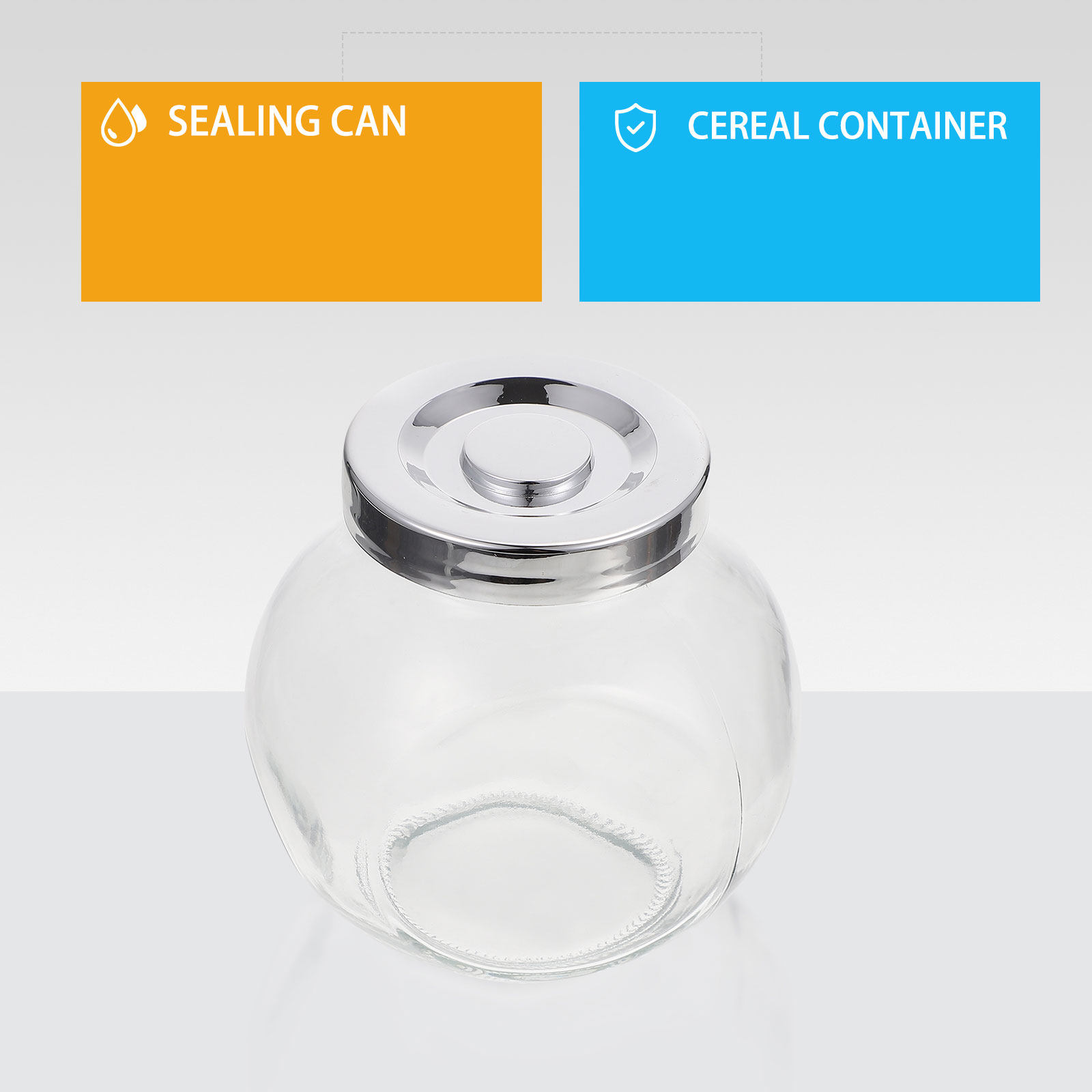 Food Storage Jars Plastic - 2個入りフルーツジャム保存瓶 家庭用キッチン食品保存容器 透明高ホウケイ酸ガラス 密閉防湿保存容器