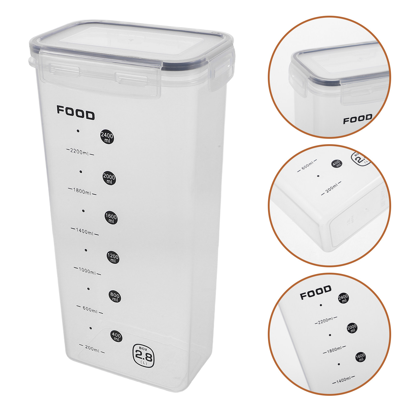 Food Storage Jars Plastic - 2個入り透明穀物保存容器 密閉型米シリアルパスタディスペンサー キッチン食品保存容器 ドライフードジャー