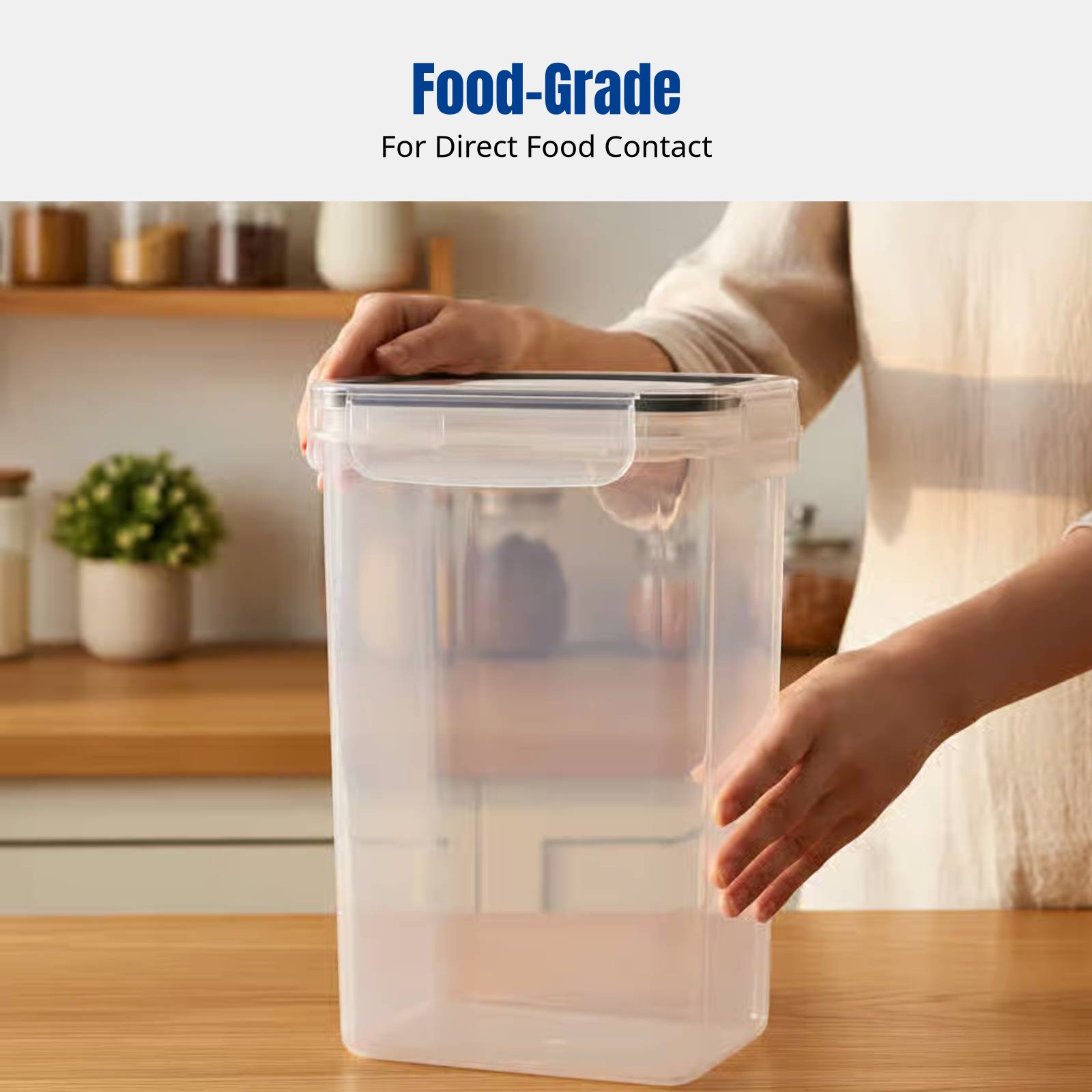 気密食品保存容器セット、大容量、透明、積み重ね可能、冷蔵庫用 - Food Storage Plastic のレビューと価格