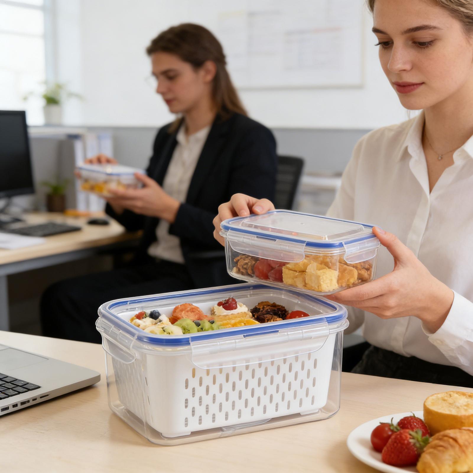 4 in 1 食品保存容器 4 in 1 漏れ防止透明オーガ - Food Storage With Colander のレビューと価格