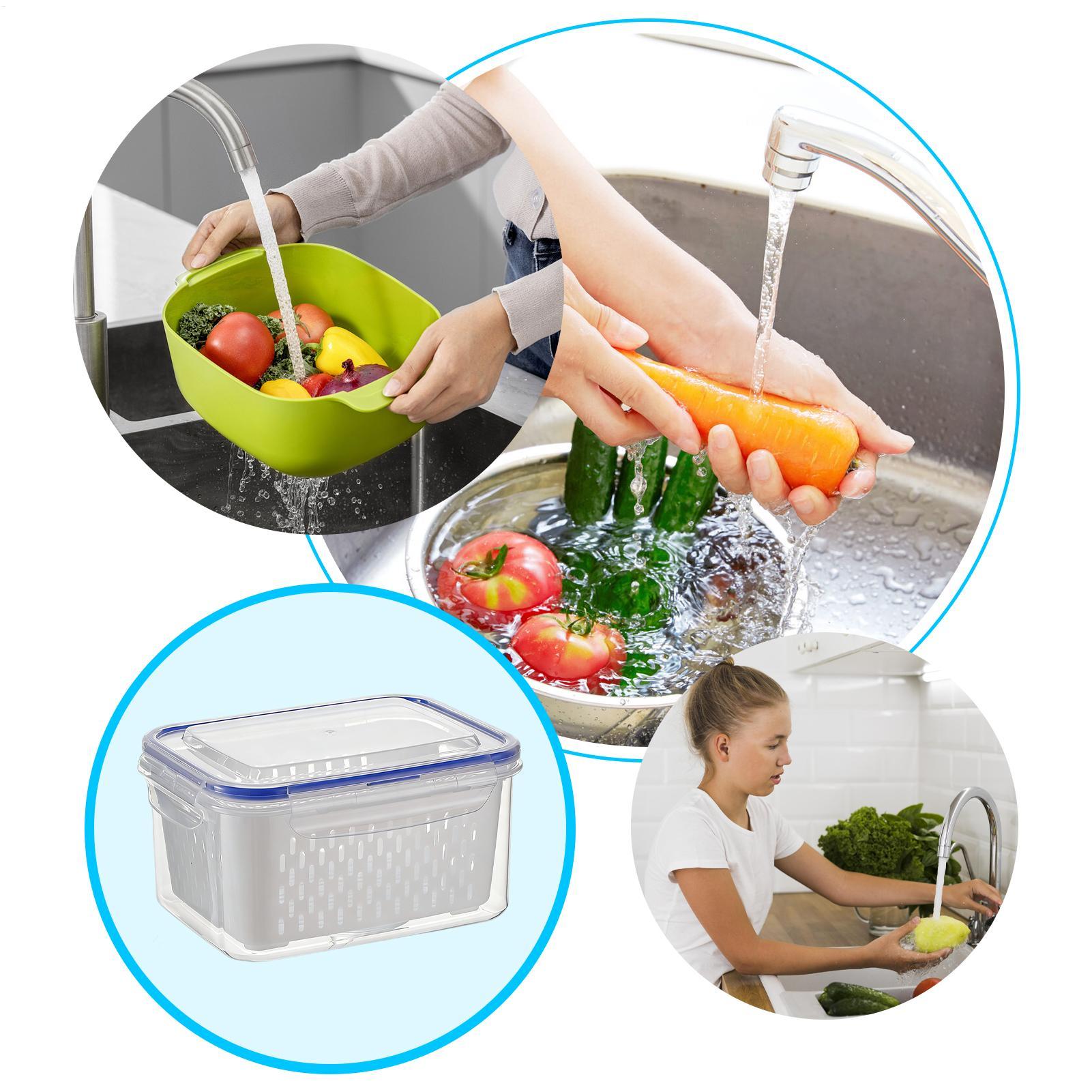 4 in 1 食品保存容器 4 in 1 漏れ防止透明オーガ - Food Storage With Colander のレビューと価格