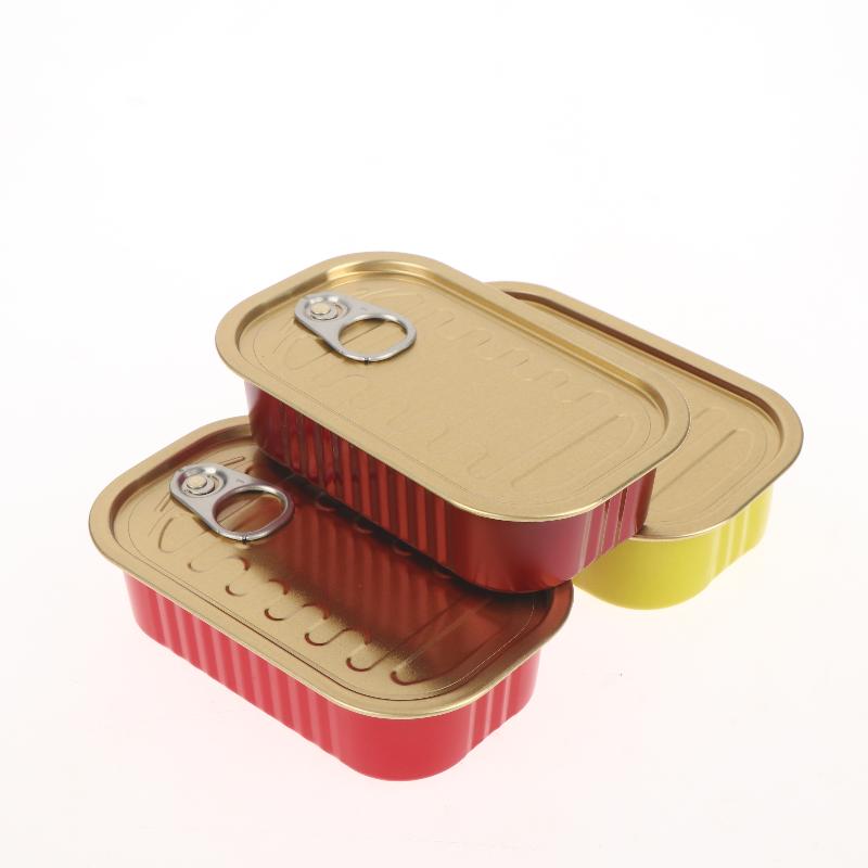 2 個の金属製長方形の空のミニブリキ箱密封された食品缶プルリ - Food Storage Aluminum のレビューと価格