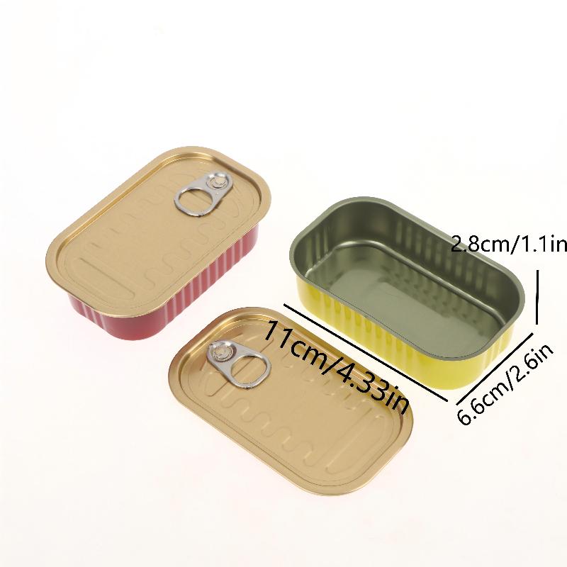 2 個の金属製長方形の空のミニブリキ箱密封された食品缶プルリ - Food Storage Aluminum のレビューと価格