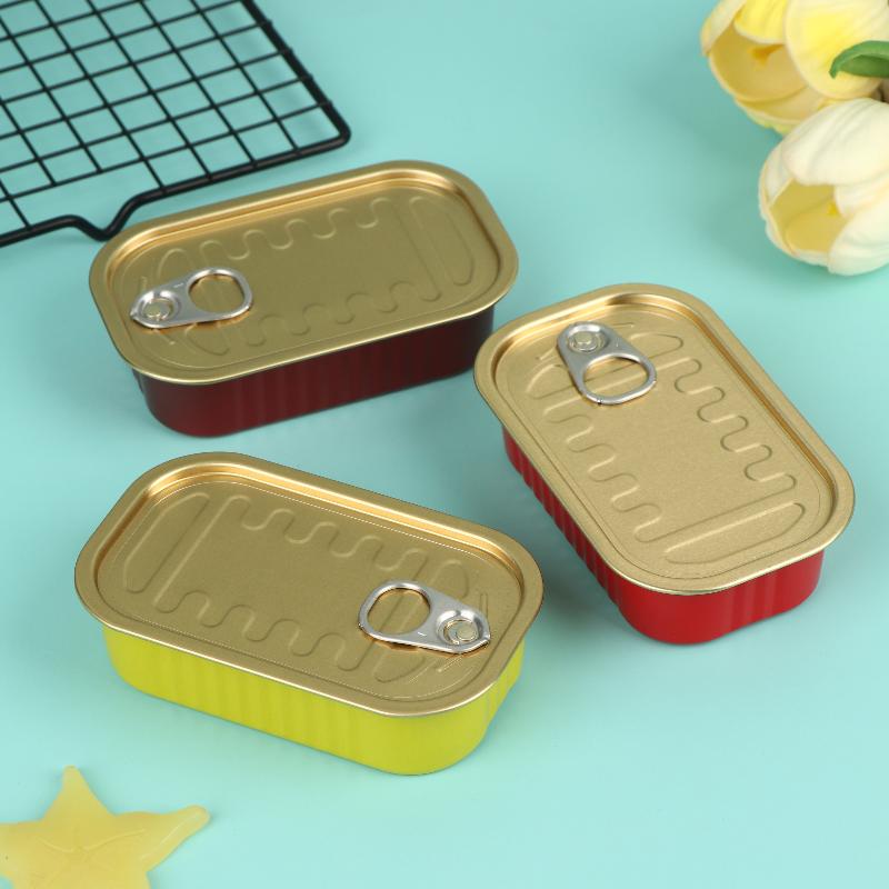 2 個の金属製長方形の空のミニブリキ箱密封された食品缶プルリ - Food Storage Aluminum のレビューと価格