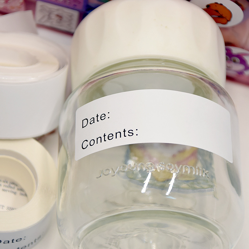 自己粘着取り外し可能な食品保存ラベル防水日付内容ラベルキッチ - Food Storage Labels のレビューと価格