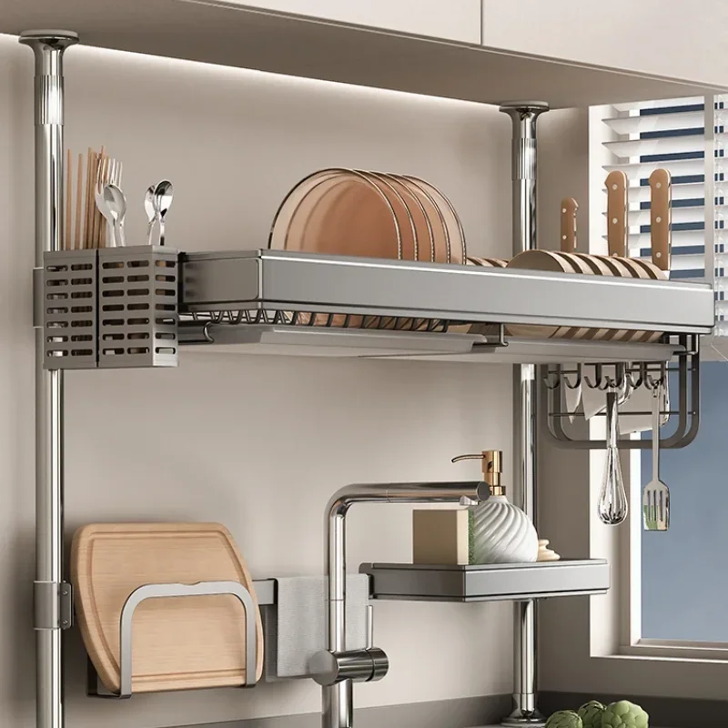 キッチン収納棚、シンクオーガナイザー、ディッシュホルダー、カ - Food Storage Organiser のレビューと価格