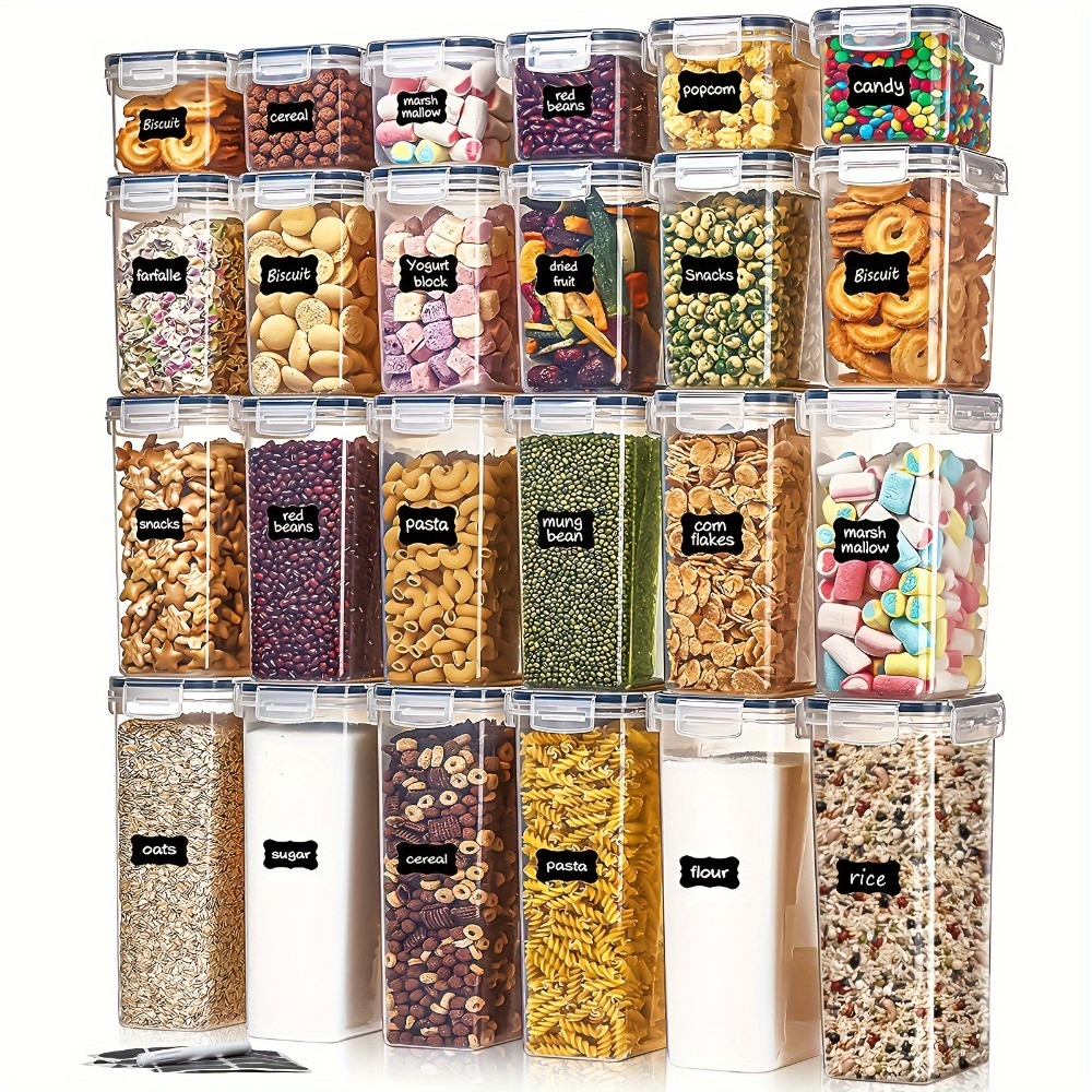 24個入り食品保存容器 12箱 12蓋 気密パントリーオーガ - Food Storage Containers With Lids のレビューと価格