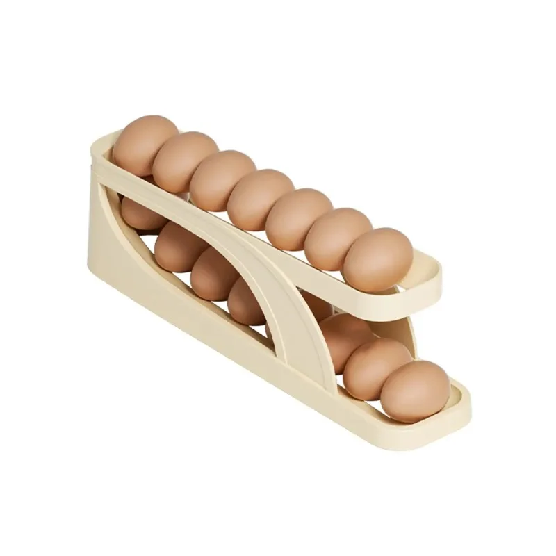 冷蔵庫用エッグホルダーディスペンサー 新しい自動ローリング二 - Egg Storage Holder のレビューと価格