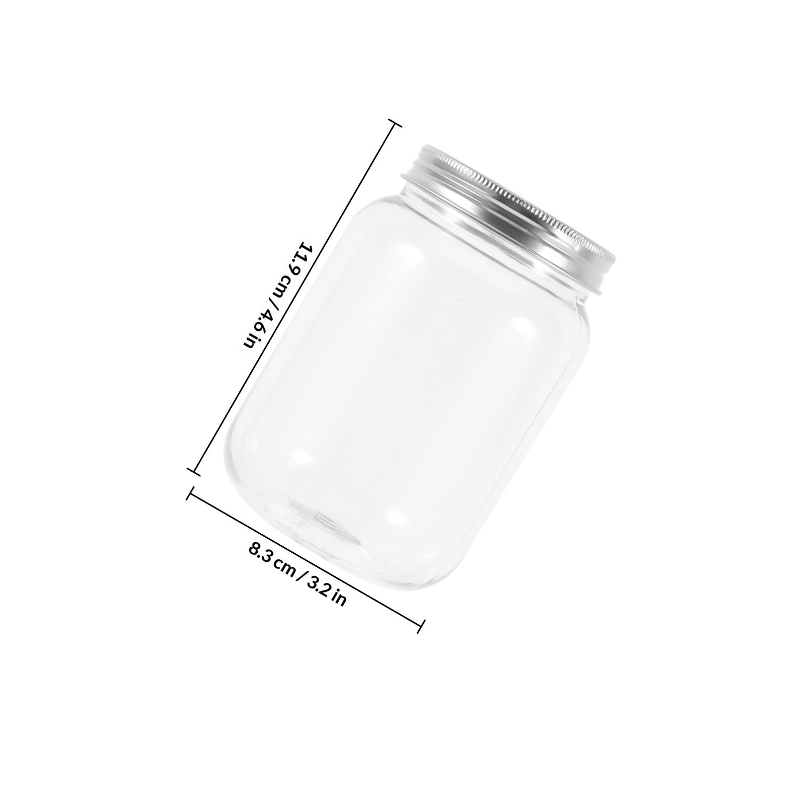 4個入り透明プラスチックジャー、気密蓋付き、キッチン収納用、 - Food Storage Jars Plastic のレビューと価格