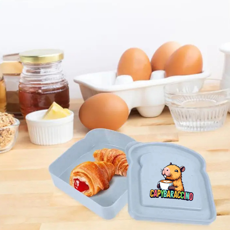 カピバラサンドイッチ食品保存ケースコンテナサラダフルーツスナ - Food Storage Containers With Lids のレビューと価格