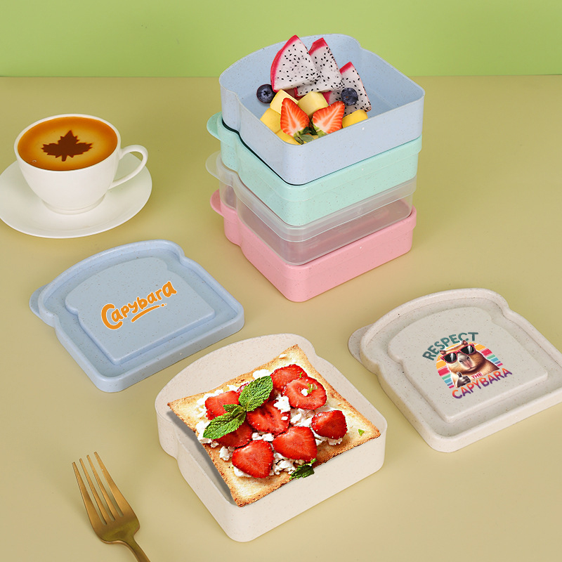カピバラサンドイッチ食品保存ケースコンテナサラダフルーツスナ - Food Storage Containers With Lids のレビューと価格