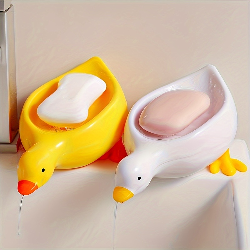 アヒル型ソープディッシュ-かわいい自動排水ソープホルダー、シ - Food Storage Organiser のレビューと価格