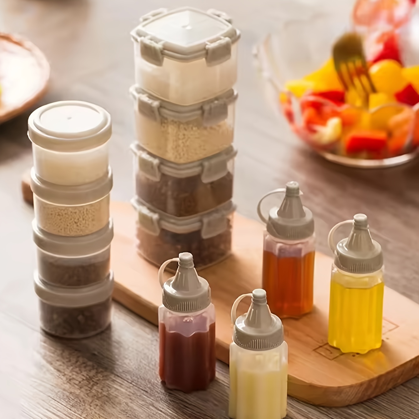 2 個ミニソーススクイーズボトルプラスチック調味料ボックスジ - Salad Dressing Bottle のレビューと価格