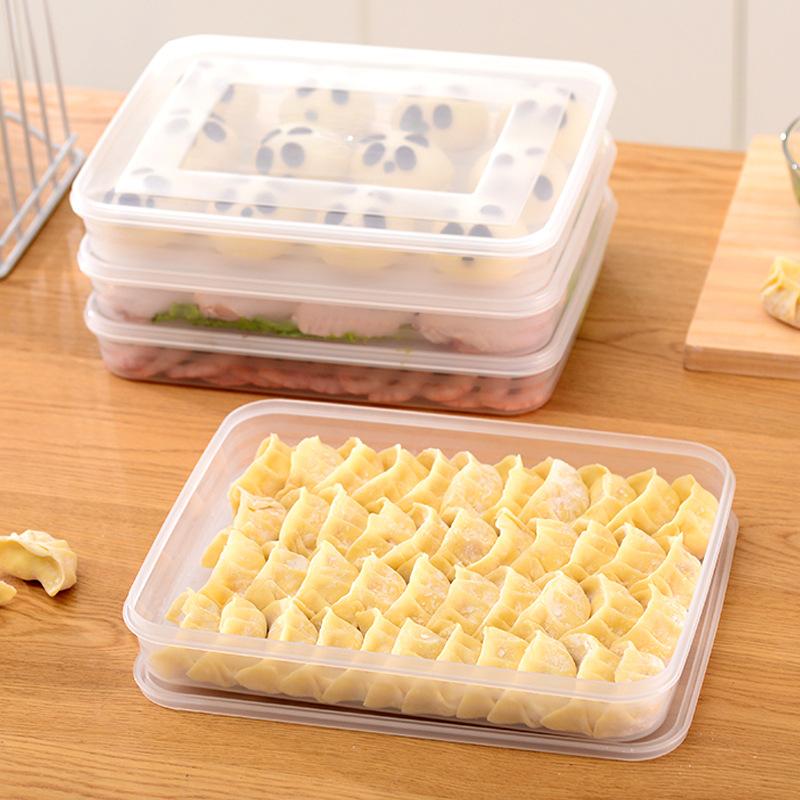 透明なキッチン収納ボックス 冷蔵庫オーガナイザー 食品グレー - Food Storage Jars Plastic のレビューと価格