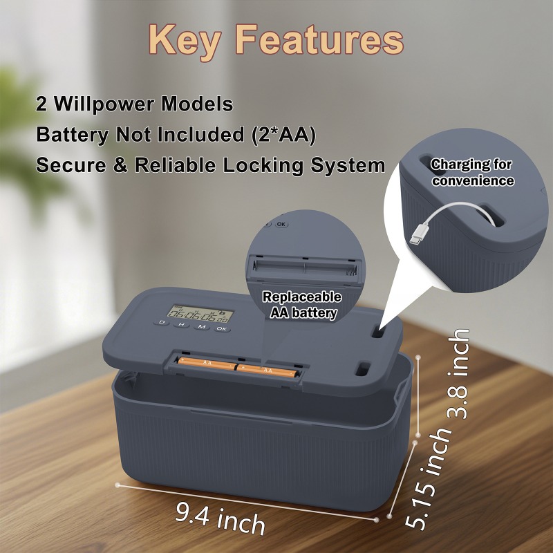 タイマー付きロックボックス 電話ロッカー タイムロック収納ボ - Food Storage Food Safety のレビューと価格