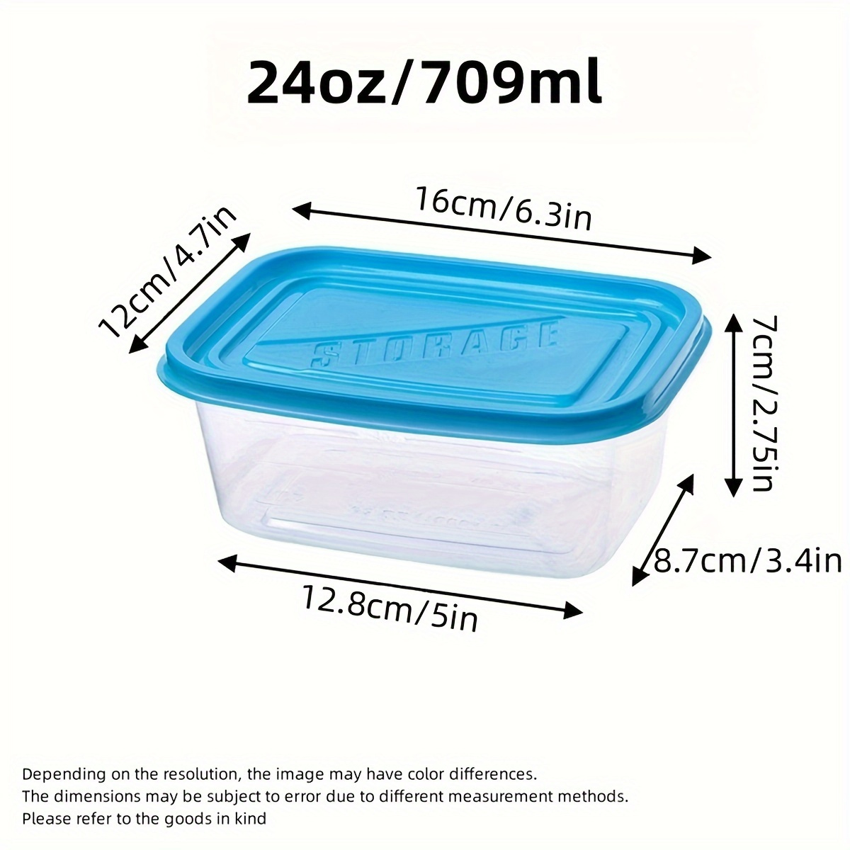 透明な積み重ね可能なプラスチック製食品保存容器6個セット、青 - Food Storage Jars Plastic のレビューと価格