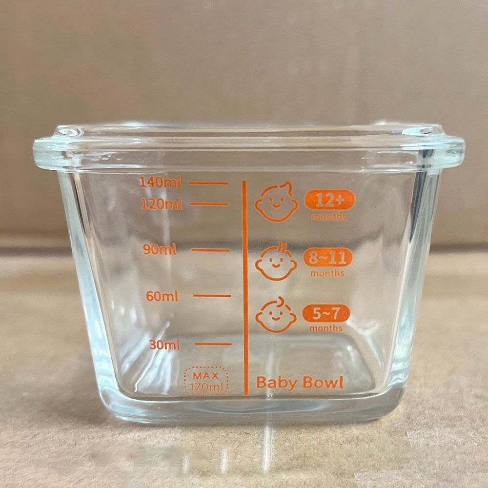 シンプルな170ml食品保存容器、冷凍ガラス製ベビーフードカ - Food Storage Frozen のレビューと価格