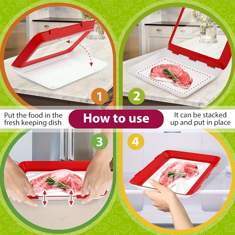 食品保存トレイ 再利用可能 積み重ね可能 肉保存 安全プラス - Food Storage Food Safety のレビューと価格