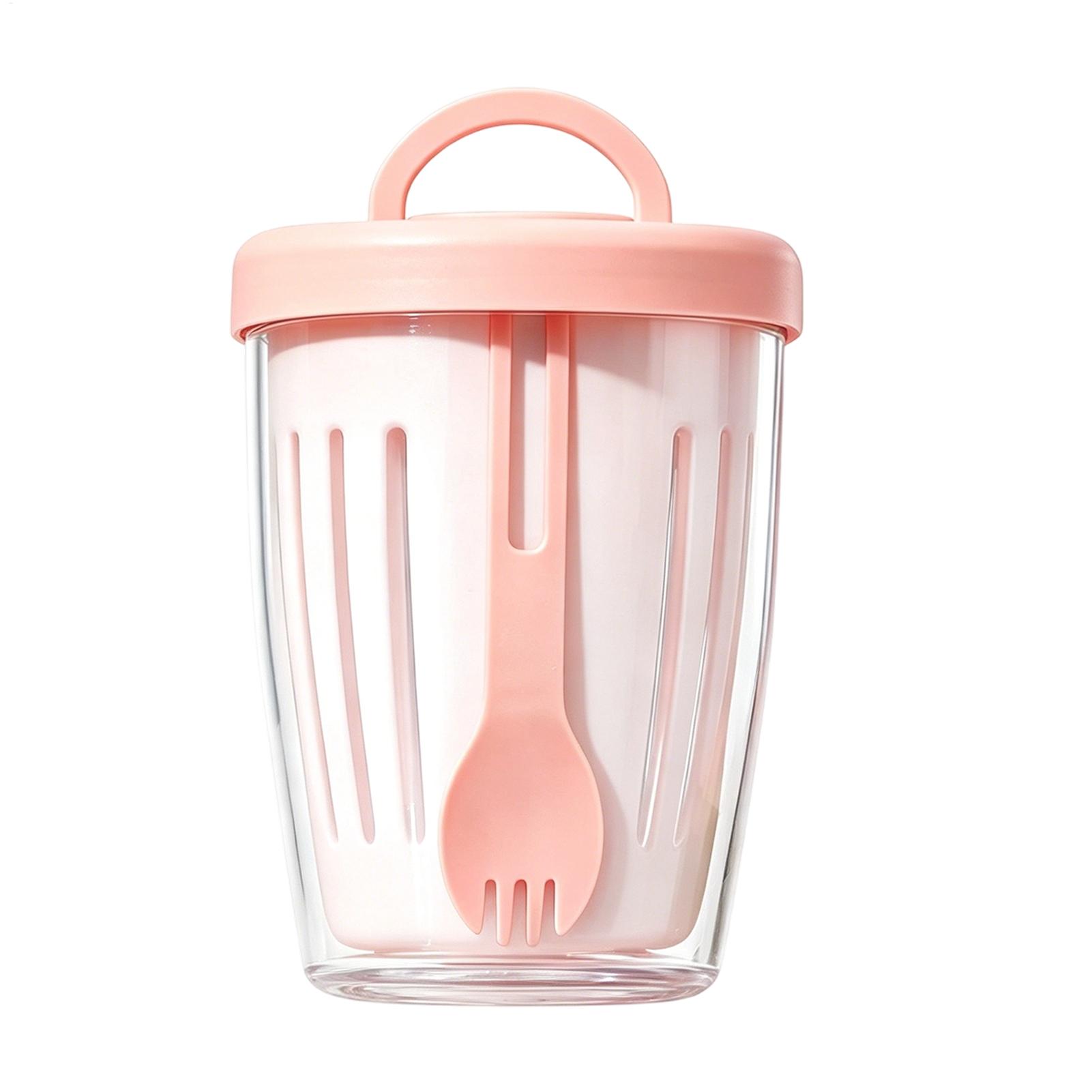 蓋付きヨーグルトカップ 二重壁サラダカップ ポータブル漏れ防 - Salad Dressing Bottle のレビューと価格