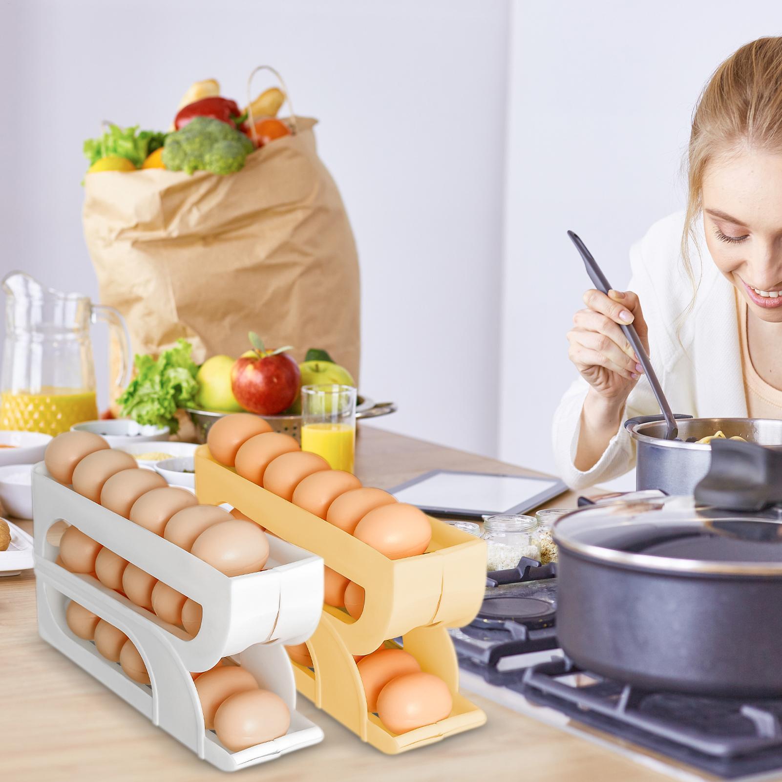 自動卵回転式ラック 新型家庭用キッチン専用 卵回転式ラック  - Egg Storage Holder のレビューと価格
