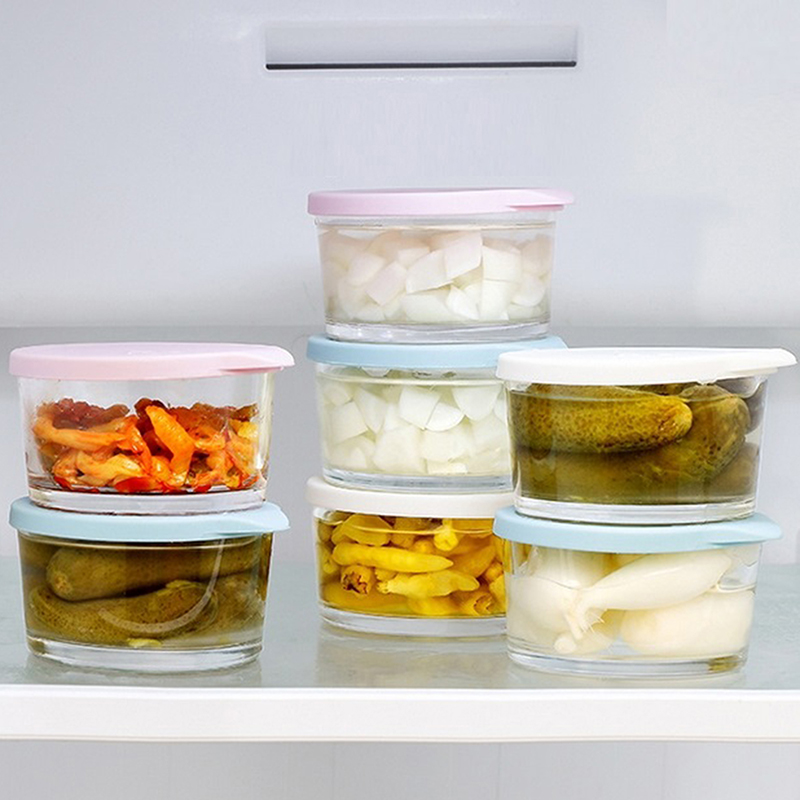 ● 電子レンジ対応丸型食品保存容器高硼珪酸ガラスピクルス密封 - Food Storage Jar Glass のレビューと価格