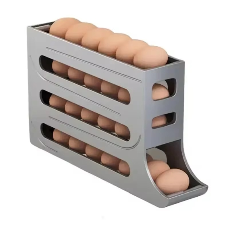 冷蔵庫用4段自動回転式卵ホルダー - Egg Storage Holder のレビューと価格