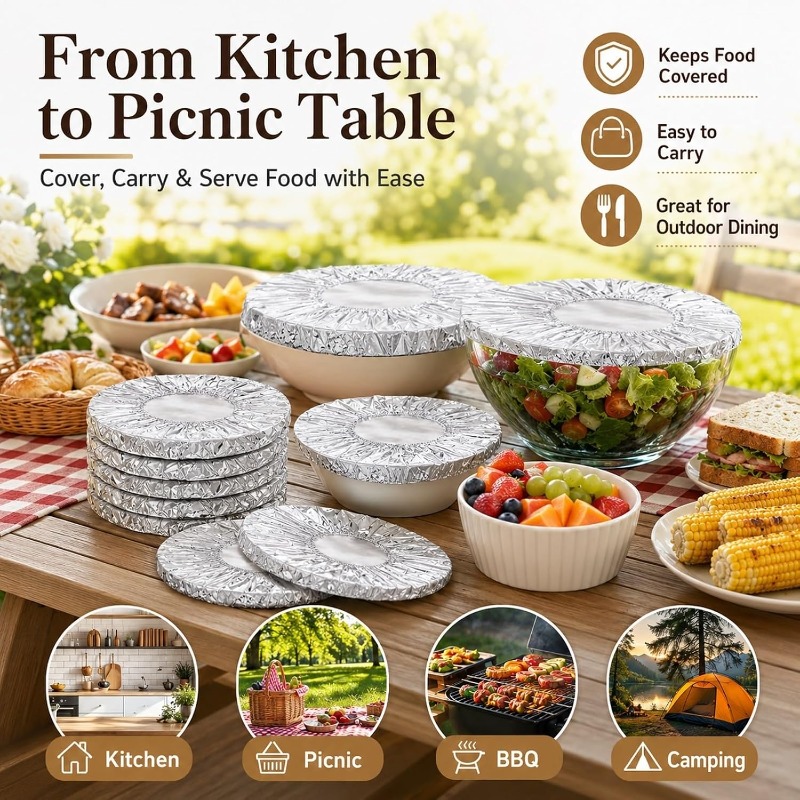 アルミホイル断熱カバー使い捨て食品カバーホイルフィルム鮮度保 - Food Storage With Colander のレビューと価格