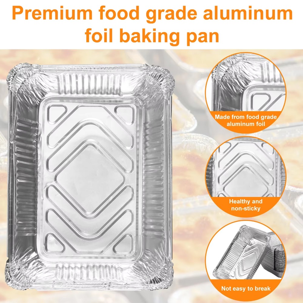 10 個新蓋付きアルミ箔トレイ正方形ノンスティック箔食品容器 - Food Storage Aluminum のレビューと価格
