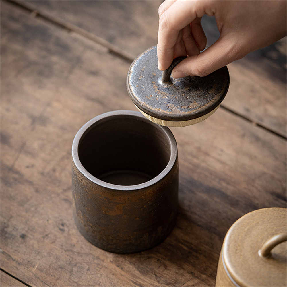 セラミック茶筒密封瓶小さな茶箱ポータブル茶缶貯蔵タンクキャン - Food Storage Organiser のレビューと価格