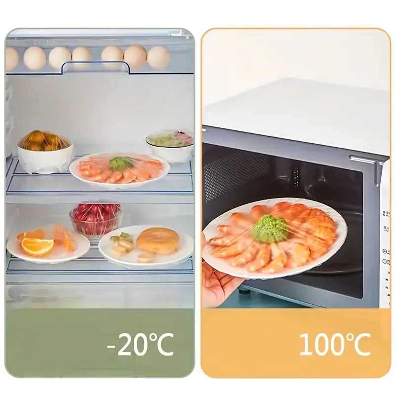 100 個食品グレードの使い捨てサランラップ腸管カバー鮮度保 - Food Storage Food Safety のレビューと価格