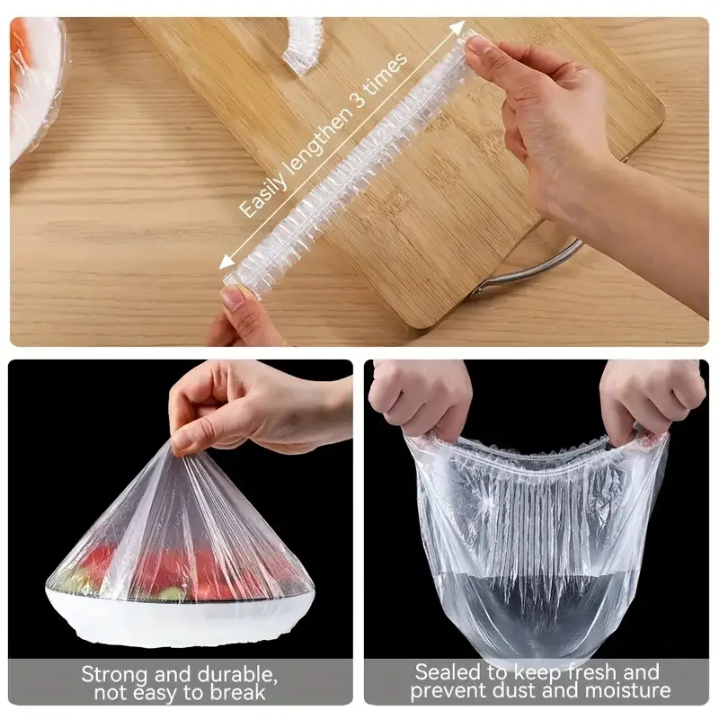 100 個食品グレードの使い捨てサランラップ腸管カバー鮮度保 - Food Storage Food Safety のレビューと価格
