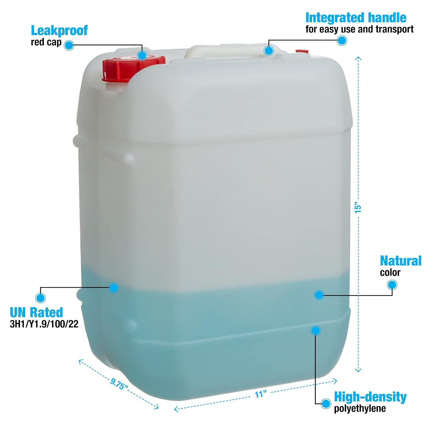 5ガロン積み重ね可能なプラスチックカーボーイコンテナ、漏れ防 - Food Storage Plastic のレビューと価格