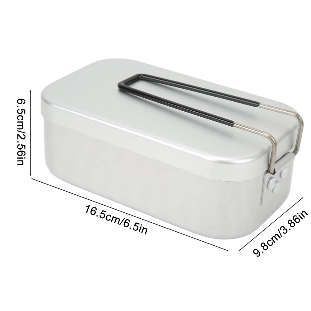 800 ミリリットルアルミ弁当箱屋外キャンプ調理器具食器折り - Food Storage Aluminum のレビューと価格