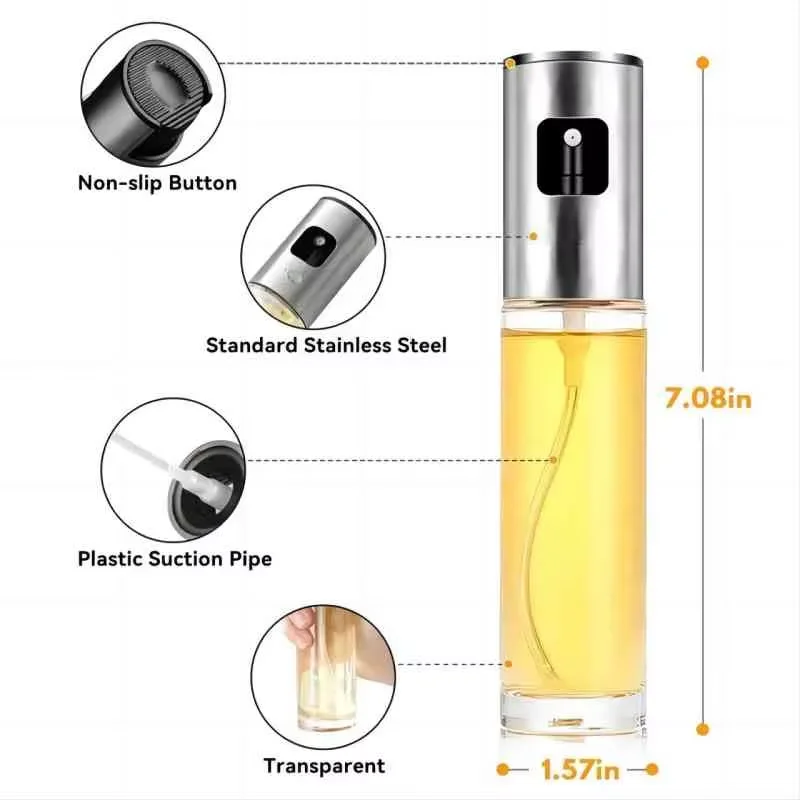 ガラス製オイルスプレーヤー、料理用オリーブスプレーミスター、 - Salad Dressing Bottle のレビューと価格
