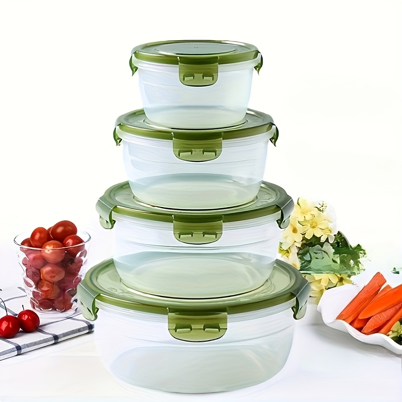 4つのプラスチック製食品保存容器、ランチボックス、食堂、キャ - Food Storage Jars Plastic のレビューと価格