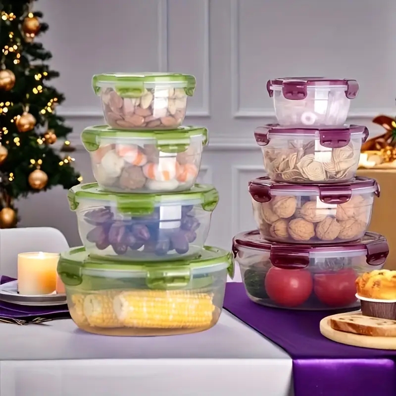 4つのプラスチック製食品保存容器、ランチボックス、食堂、キャ - Food Storage Jars Plastic のレビューと価格