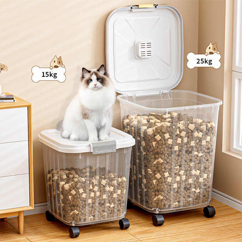 1 X 15kg 大容量ペットフード収納ビン; 安全ロック蓋 - Food Storage Food Safety のレビューと価格