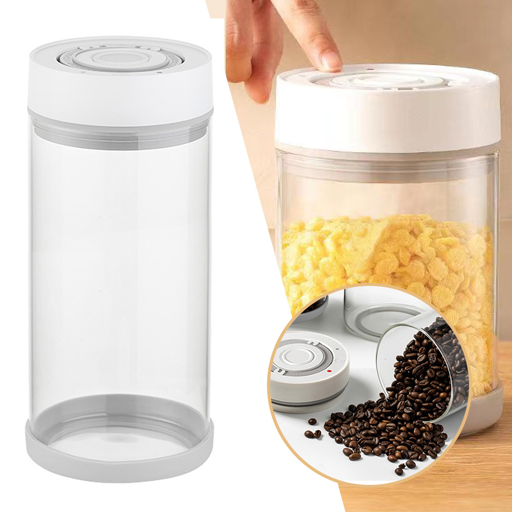 キッチン防湿ガラスコーヒー豆ジャー自動インテリジェント真空保 - Food Storage Jar Glass のレビューと価格